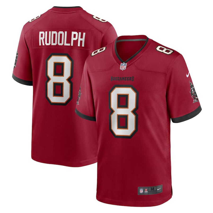 Men Tampa Bay Buccaneers #8 Kyle Rudolph Nike Red Game Player NFL Jersey->tampa bay buccaneers->NFL Jersey